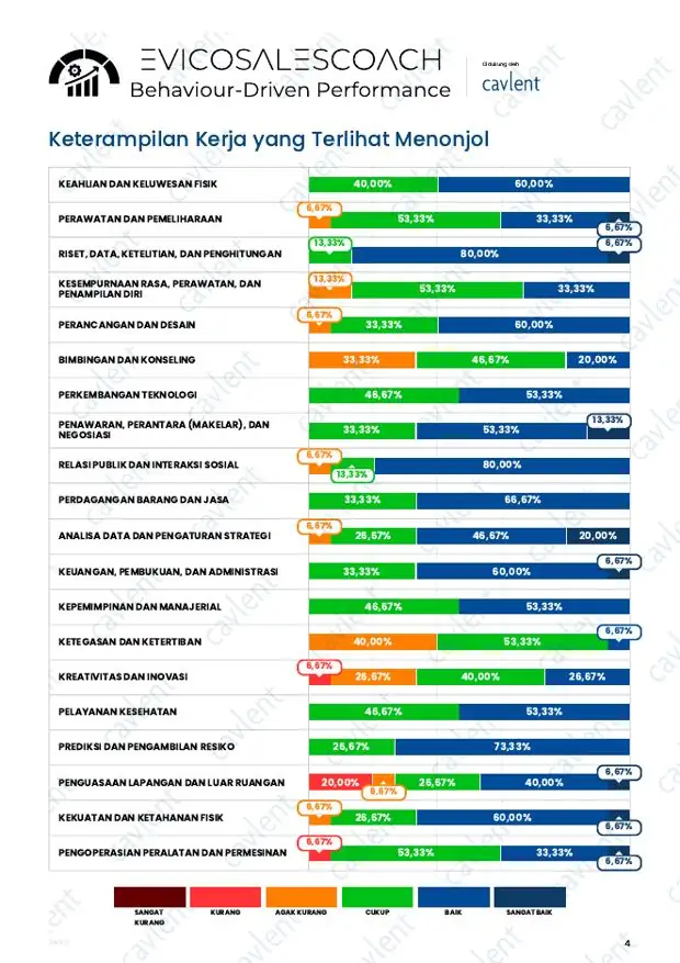 Contoh halaman Organisational Mapping — Summary